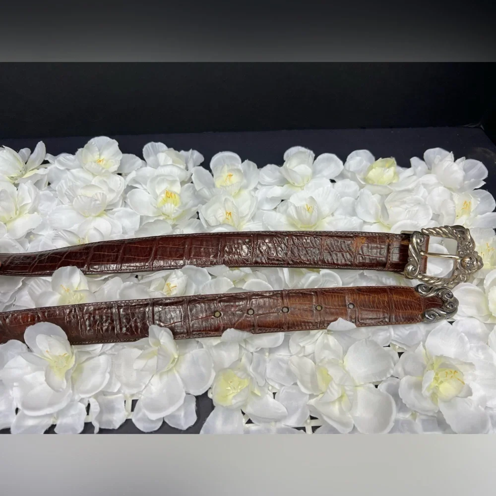 Brighton Beautiful vintage Leather Belt Women, high-quality leather size large